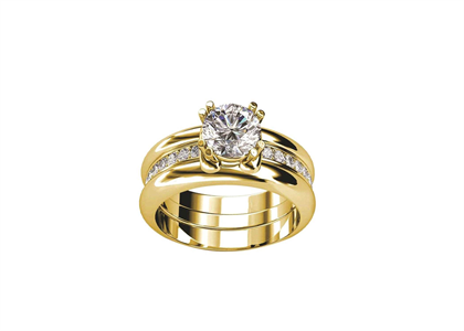 Gold Plated Bridal Set Ring